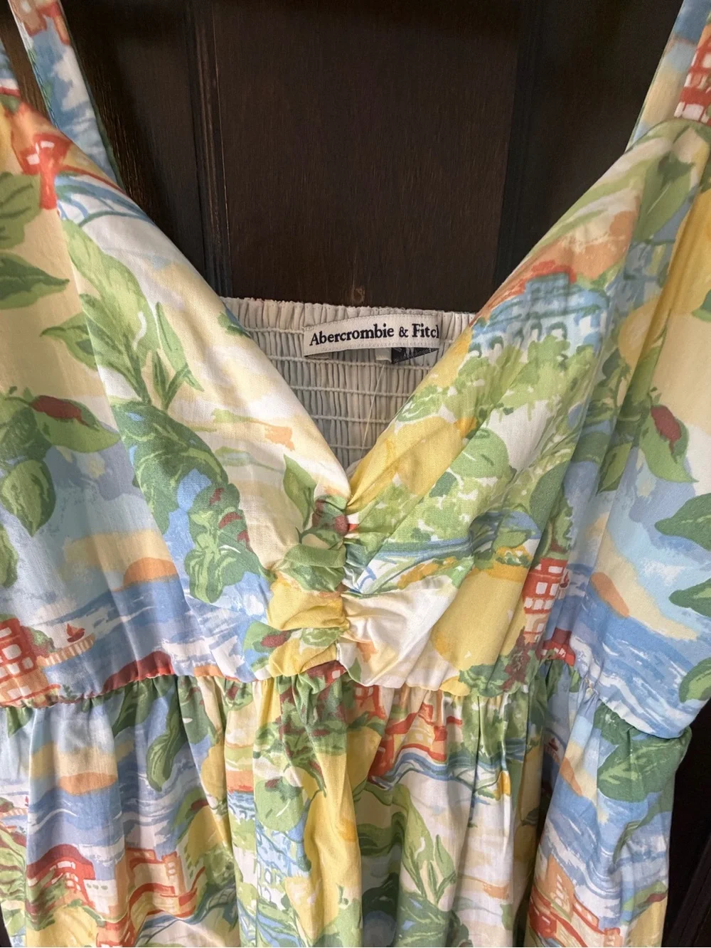 Abercrombie Maxi Dress Small Lemon Italian Summer Beachy Vibes